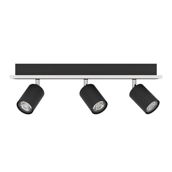 Eglo LED Deckenstrahler Rimbocchi 1 20W warmweiss 3000K Schwarz Satiniert Stahl 46x14cm 901636