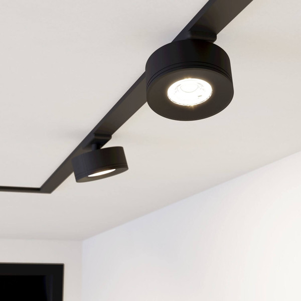 Eglo LED Schienenspot Tplus Wide Spot dimmbar 6,6W CCT warm-/tageslichtweiss 2700-6500K Schwarz Ø8,5cm 901684