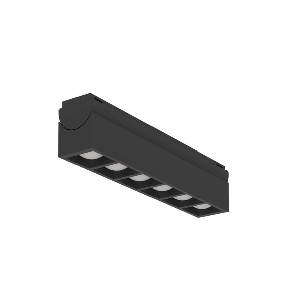 Eglo LED Schienenspot Tplus 6 Lens Spot dimmbar 6,6W CCT warm-/tageslichtweiss 2700-6500K Schwarz 18x4cm 901686