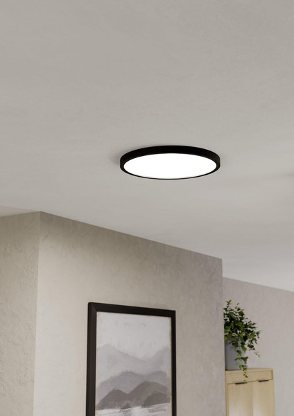Eglo LED Aufbauleuchte Fueva 6-Z Smart dimmbar 17,5W RGB CCT warm-/tageslichtweiss 2700-6500K Zigbee IP44 Schwarz Ø39cm 901725