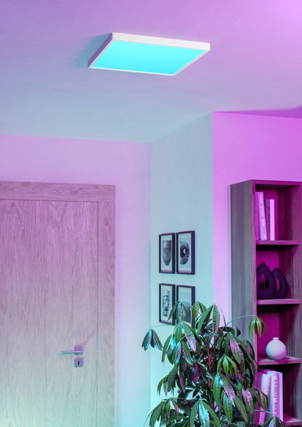 Eglo LED Aufbauleuchte Fueva 6-Z Smart dimmbar 17,8W RGB CCT warm-/tageslichtweiss 2700-6500K Zigbee IP44 Weiss 39x39cm 901729
