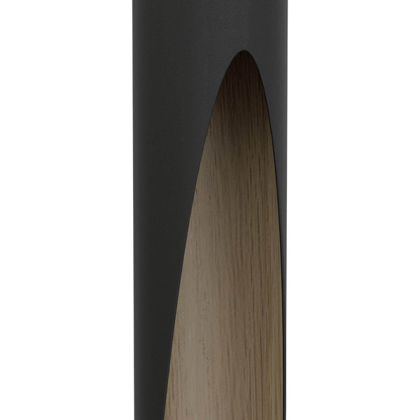 Eglo LED Pendelleuchte Barbotto 4-flammig GU10 4x 4,5W warmweiss 3000K Schwarz Braun Stahl Holz 92,5x6cm 901733