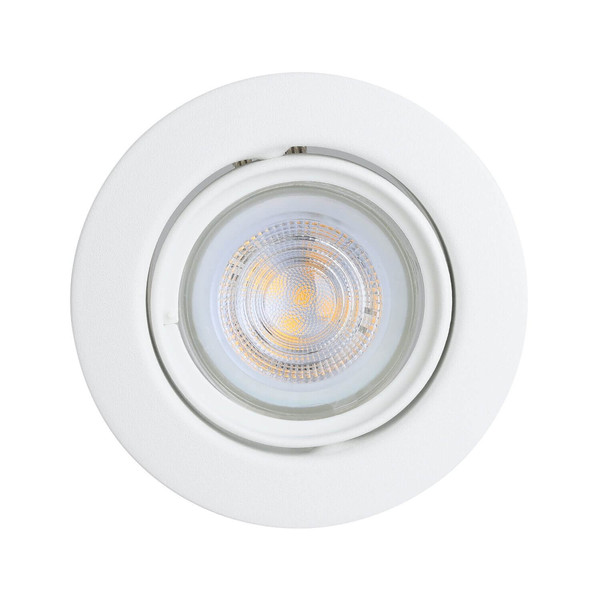Eglo LED Einbauspot Favazzina 3-flammig GU10 3x 4W warmweiss 2700K Weiss Stahl Ø9cm 901756