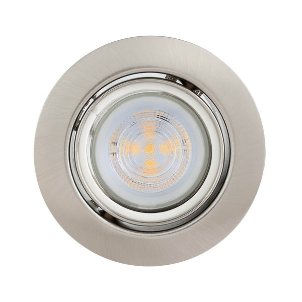 Eglo LED Einbauspot Favazzina 3-flammig GU10 3x 4W warmweiss 2700K Nickel-matt Stahl Ø9cm 901757