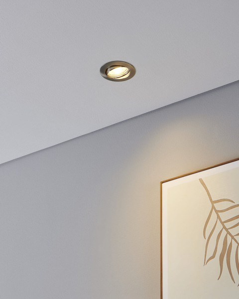 Eglo LED Einbauspot Favazzina 3-flammig GU10 3x 4W warmweiss 2700K Nickel-matt Stahl Ø9cm 901757