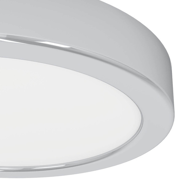 Eglo LED Aufbauleuchte Fueva 6 7,5W CCT warm-/neutral-/tageslichtweiss 2700/4000/6500K IP44 Chrom Stahl Ø17cm 901762