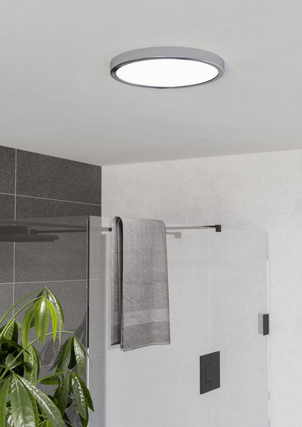 Eglo LED Aufbauleuchte Fueva 6 14,2W CCT warm-/neutral-/tageslichtweiss 2700/4000/6500K IP44 Chrom Stahl Ø28cm 901764