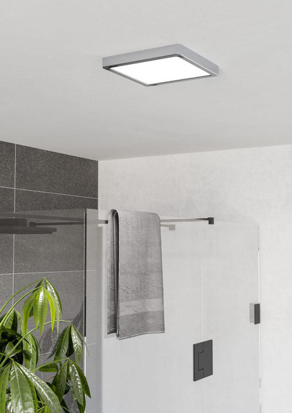 Eglo LED Aufbauleuchte Fueva 6 10,5W CCT warm-/neutral-/tageslichtweiss 2700/4000/6500K IP44 Chrom Stahl 22x22cm 901766