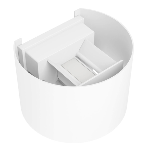 Eglo LED Außen-Wandleuchte Calpino 3 2-flammig 2x 2,8W warmweiss 3000K IP54 Weiss Klar Aluminium Glas 13,5x10cm 901843