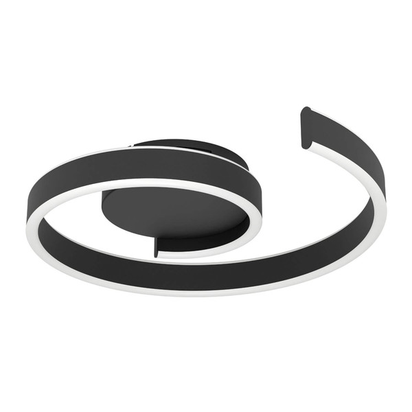 Eglo LED Deckenleuchte Andabaia-Z Smart dimmbar 37W CCT warm-/tageslichtweiss 3000-6500K Zigbee Schwarz Aluminium Stahl 46,5x39cm 901888