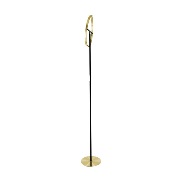 Eglo LED Stehleuchte Castelpoto 2-flammig dimmbar 2x 8,8W warmweiss 3000K Messing-gebürstet Schwarz Stahl 180cm 901973