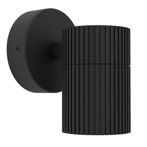 Eglo Außen-Wandleuchte Tomelloso GU10 IP44 Schwarz Klar Aluminium Glas 12x6cm 902037