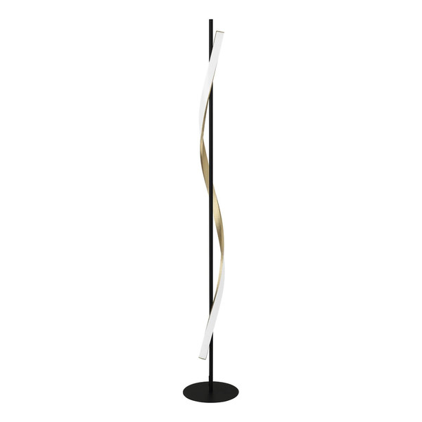 Eglo LED Stehleuchte Conaprato dimmbar 20W CCT warm-/tageslichtweiss 2700-6500K Schwarz Messing-gebürstet Aluminium Stahl 150cm 902138