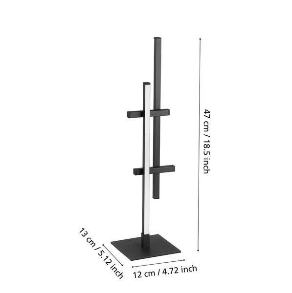 Eglo LED Tischleuchte Trepiliano 6,5W warmweiss 3000K Schwarz Aluminium Stahl 47x12cm 902141
