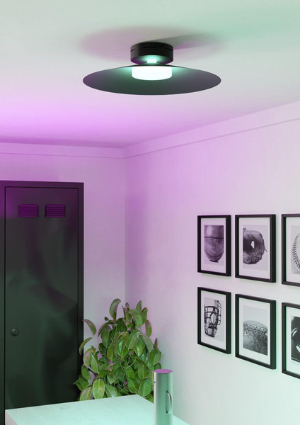 Eglo LED Deckenleuchte Conomavilla-Z Smart dimmbar 15,5W RGB CCT warm-/tageslichtweiss 2700-6500K Zigbee Schwarz Stahl Ø45cm 902182