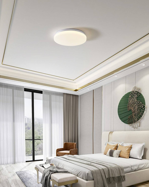Eglo LED Deckenleuchte Frania-Z Smart dimmbar 12W RGB CCT warm-/tageslichtweiss 2700-6500K Zigbee Weiss Stahl Ø31cm 902193