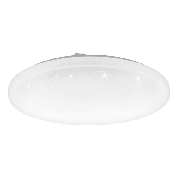 Eglo LED Deckenleuchte Frania-Z Smart dimmbar 20W RGB CCT warm-/tageslichtweiss 2700-6500K Zigbee Weiss Stahl Kristalleffekt Ø43cm 902197