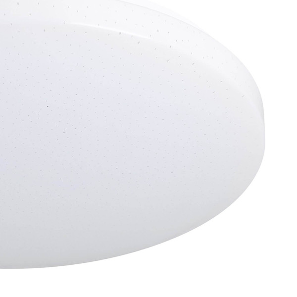Eglo LED Deckenleuchte Frania-Z Smart dimmbar 20W RGB CCT warm-/tageslichtweiss 2700-6500K Zigbee Weiss Stahl Kristalleffekt Ø43cm 902197