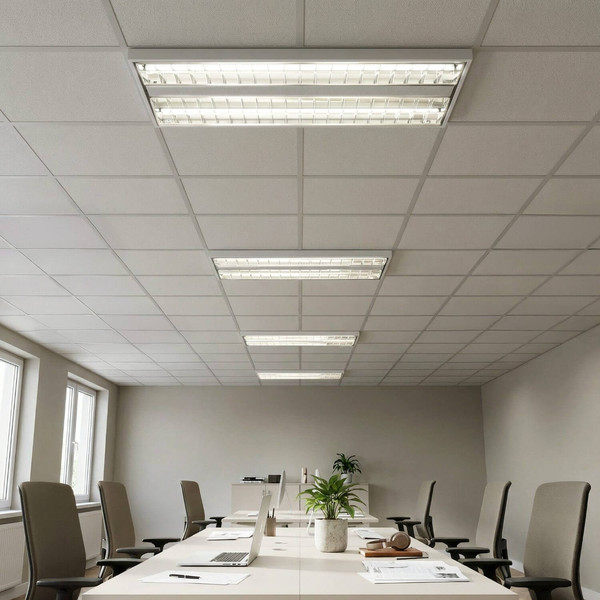 Eglo LED Rasterleuchte Martelliano 33,6W CCT warm-/neutral-/tageslichtweiss 2700/4000/6500K Weiss Transparent Stahl 124,5x31cm 902206