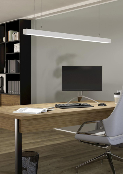 Eglo LED Deckenleuchte Roccamorice 34,5W CCT warm-/neutral-/tageslichtweiss 2700/4000/6500K Weiss Aluminium 150x8cm 902211