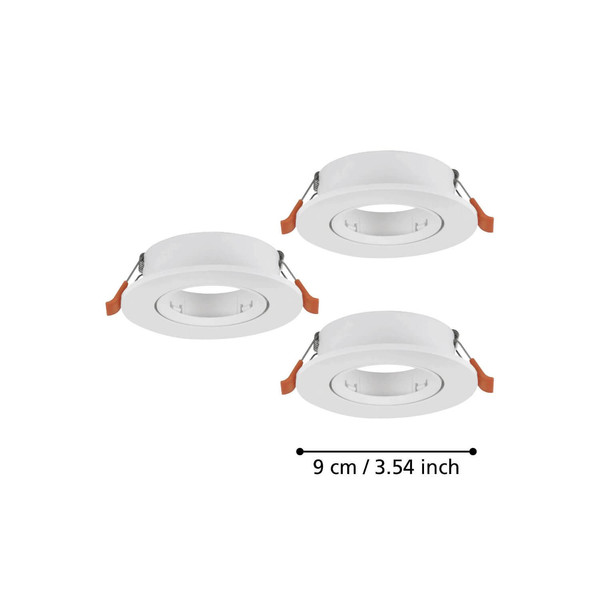 Eglo Einbauspot Barranco 3-flammig GU10 Weiss Ø9cm 902225