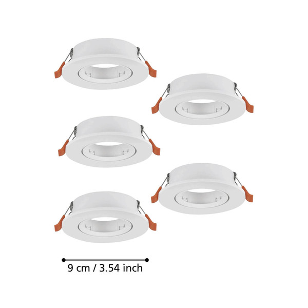 Eglo Einbauspot Barranco 5-flammig GU10 Weiss Ø9cm 902226