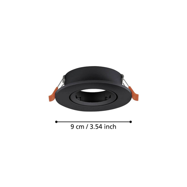 Eglo Einbauspot Barranco GU10 Schwarz Ø9cm 902227