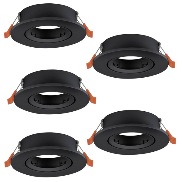 Eglo Einbauspot Barranco 5-flammig GU10 Schwarz Ø9cm 902229