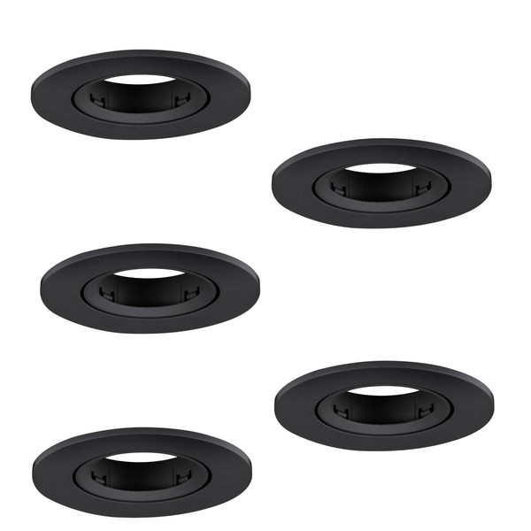 Eglo Einbauspot Barranco 5-flammig GU10 Schwarz Ø9cm 902229