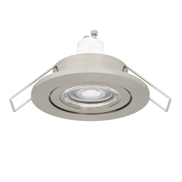 Eglo LED Einbauspot Barranco GU10 4,5W warmweiss 3000K IP44 Nickel-matt Ø8cm 902238
