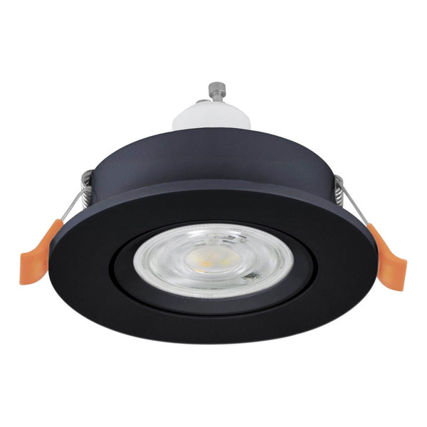 Eglo LED Einbauspot Barranco GU10 4,5W warmweiss 3000K Schwarz Ø9cm 902243