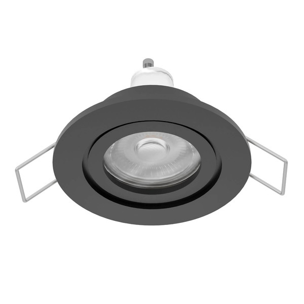 Eglo LED Einbauspot Barranco GU10 4,5W neutralweiss 4000K IP44 Schwarz Ø8cm 902249