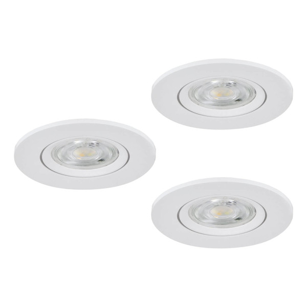 Eglo LED Einbauspot Barranco 3-flammig 3x 4,8W CCT warm-/neutral-/tageslichtweiss 2700/4000/6500K Weiss Ø9cm 902262