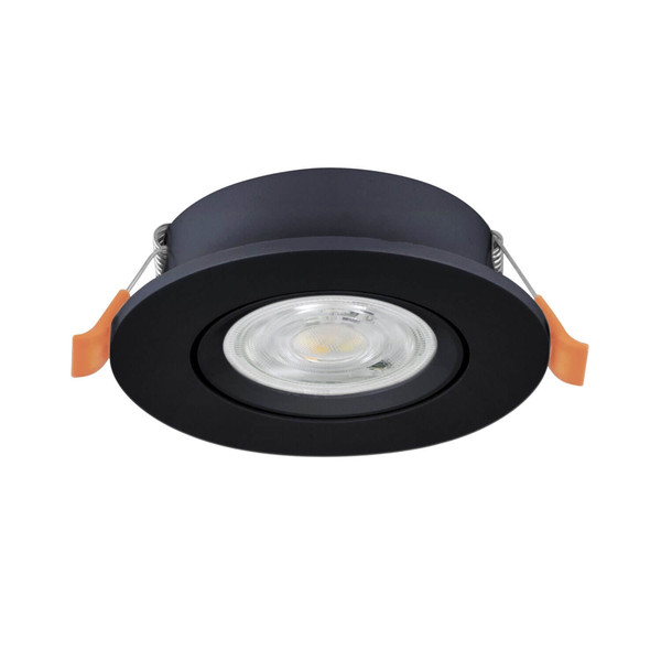 Eglo LED Einbauspot Barranco 4,8W CCT warm-/neutral-/tageslichtweiss 2700/4000/6500K Schwarz Ø9cm 902264