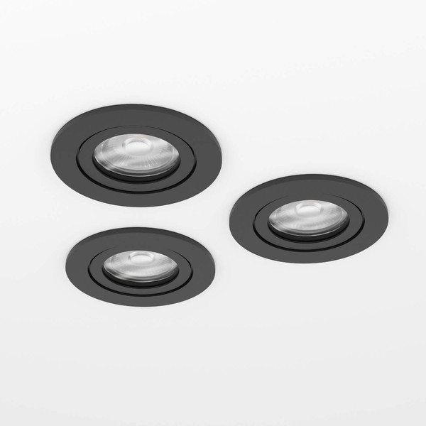 Eglo LED Einbauspot Barranco 3-flammig 3x 4,8W CCT warm-/neutral-/tageslichtweiss 2700/4000/6500K Schwarz Ø9cm 902265