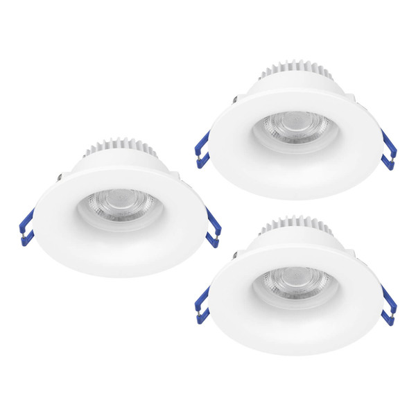 Eglo LED Einbauspot Salabate 3-flammig 3x 5W CCT warm-/neutral-/tageslichtweiss 2700/4000/6500K IP65 Weiss Aluminium Ø9cm 902272