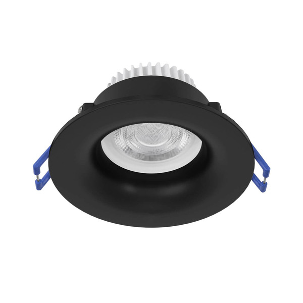 Eglo LED Einbauspot Salabate 5W CCT warm-/neutral-/tageslichtweiss 2700/4000/6500K IP65 Schwarz Aluminium Ø9cm 902273