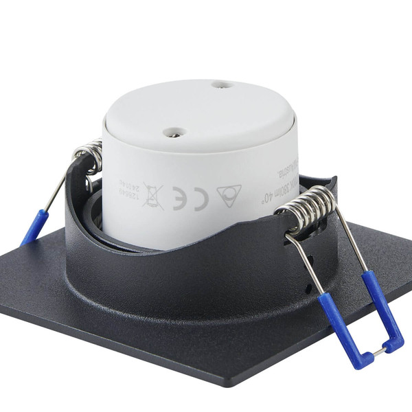 Eglo LED Einbauspot Saliceto 3-flammig dimmbar 3x 6,4W neutralweiss 4000K Schwarz Aluminium 9x9cm 902285