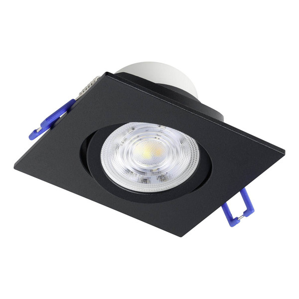 Eglo LED Einbauspot Saliceto 3-flammig dimmbar 3x 6,4W neutralweiss 4000K Schwarz Aluminium 9x9cm 902285