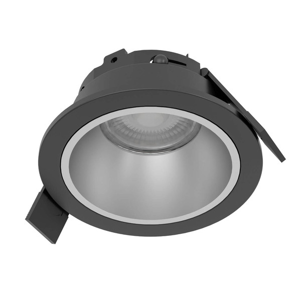 Eglo LED Einbauspot Yebra dimmbar 4,8W CCT warm-/neutral-/tageslichtweiss 2700/4000/6500K IP44 Schwarz Ø9cm 902296