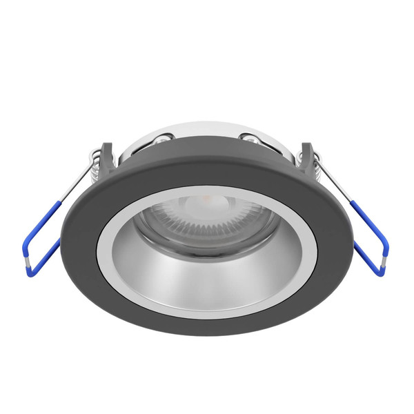 Eglo LED Einbauspot Yebra-Z Smart dimmbar 4,9W RGB CCT warm-/tageslichtweiss 2700-6500K Zigbee Schwarz Silber Ø9cm 902298
