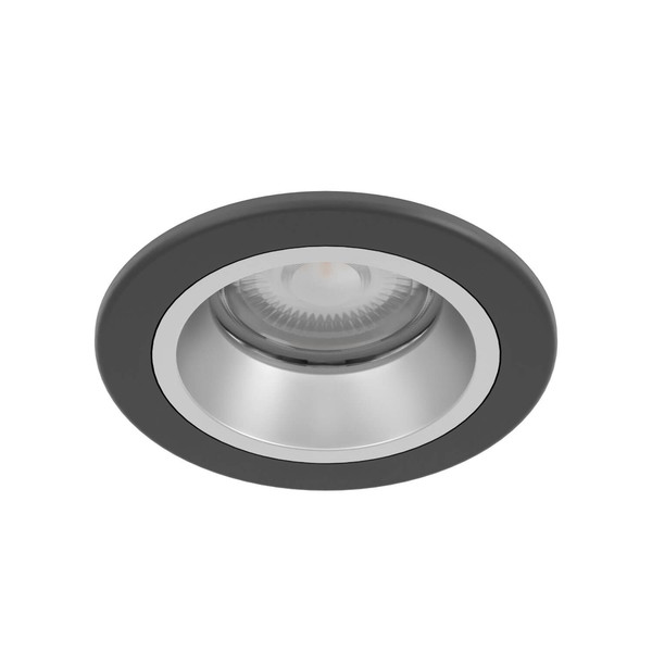 Eglo LED Einbauspot Yebra-Z Smart dimmbar 4,9W RGB CCT warm-/tageslichtweiss 2700-6500K Zigbee Schwarz Silber Ø9cm 902298