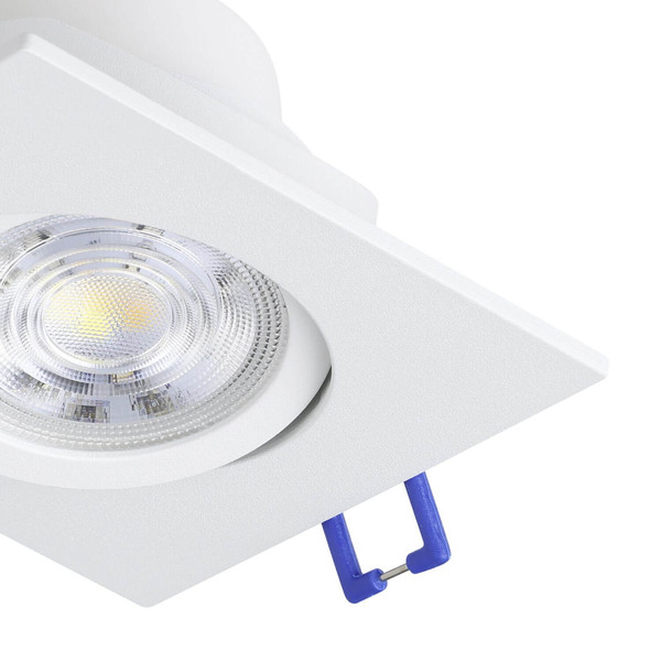 Eglo LED Einbauspot Saliceto 3-flammig dimmbar 3x 6,4W neutralweiss 4000K Weiss Aluminium 9x9cm 902328