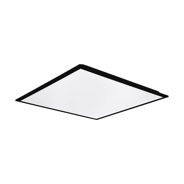 Eglo LED Rasterleuchte Colfiorito 36,5W CCT warm-/neutral-/tageslichtweiss 3000/4500/6000K IP44 Schwarz Aluminium 59,5x59,5cm 902357