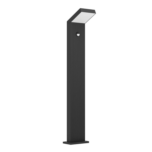 Eglo LED Außen-Fluter Grottazzolina 8,1W warmweiss 3000K Bewegungsmelder IP65 Schwarz-struktur Milchweiss Aluminium 80x16cm 902416