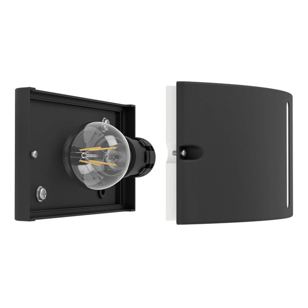 Eglo Außen-Wandleuchte Poggiarello E14 IP54 Schwarz 22x8cm 902422
