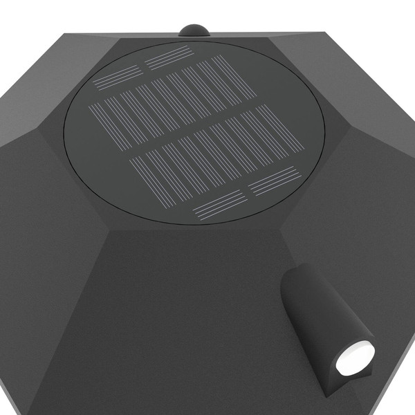 Eglo LED Solar-Fluter Prietta 6,5W warmweiss 2700K Bewegungsmelder IP44 Schwarz-struktur Glas mit Sensor 88x18cm 902439