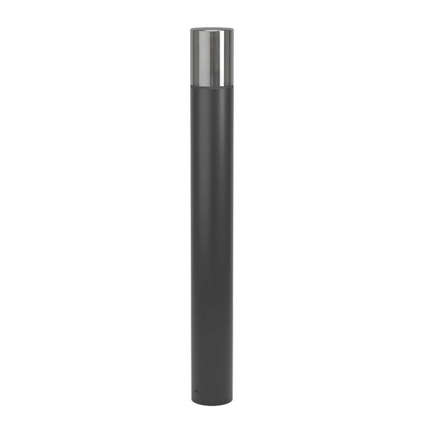Eglo Außen-Stehleuchte Cropani E27 IP54 Schwarz-matt Schwarz-grau-transparent Glas 80cm 902443