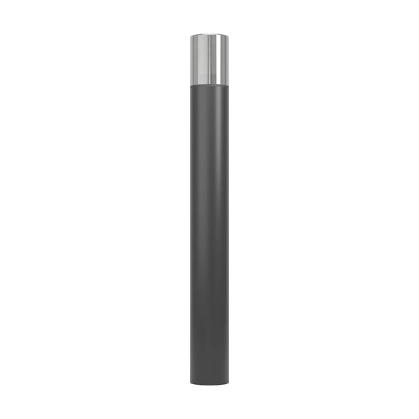 Eglo Außen-Stehleuchte Cropani E27 IP54 Schwarz-matt Schwarz-grau-transparent Glas 80cm 902443