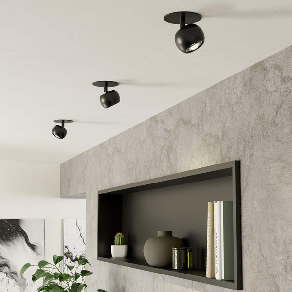 Eglo LED Spot Mengibar Sphere dimmbar 4,8W CCT warm-/neutral-/tageslichtweiss 2700/4000/6500K Schwarz Ø9cm 902724